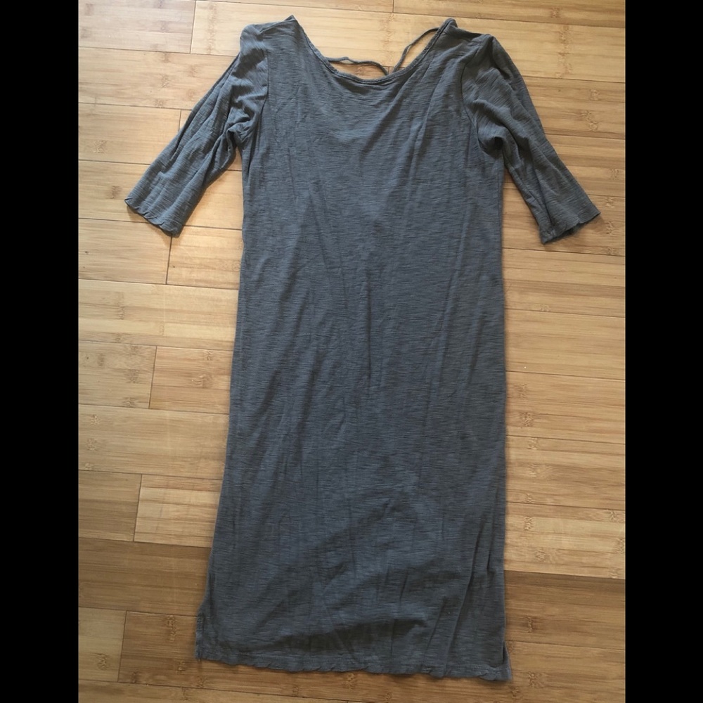 Michelle Womens Dress Size Medium Olive Green Open Back